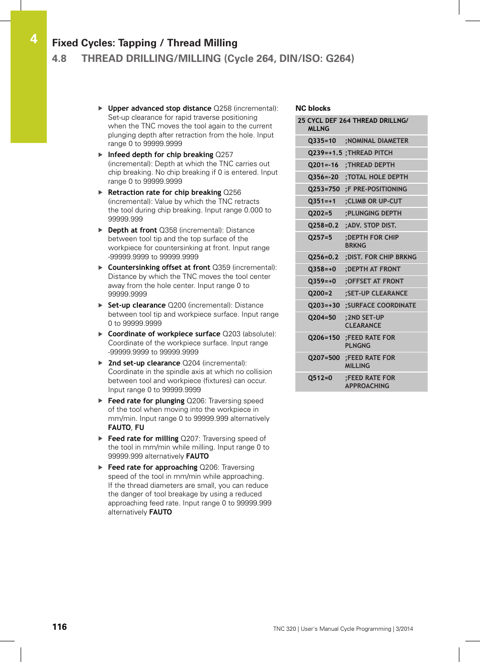 HEIDENHAIN TNC 320 (77185x-01) Cycle programming User Manual | Page 116 / 445