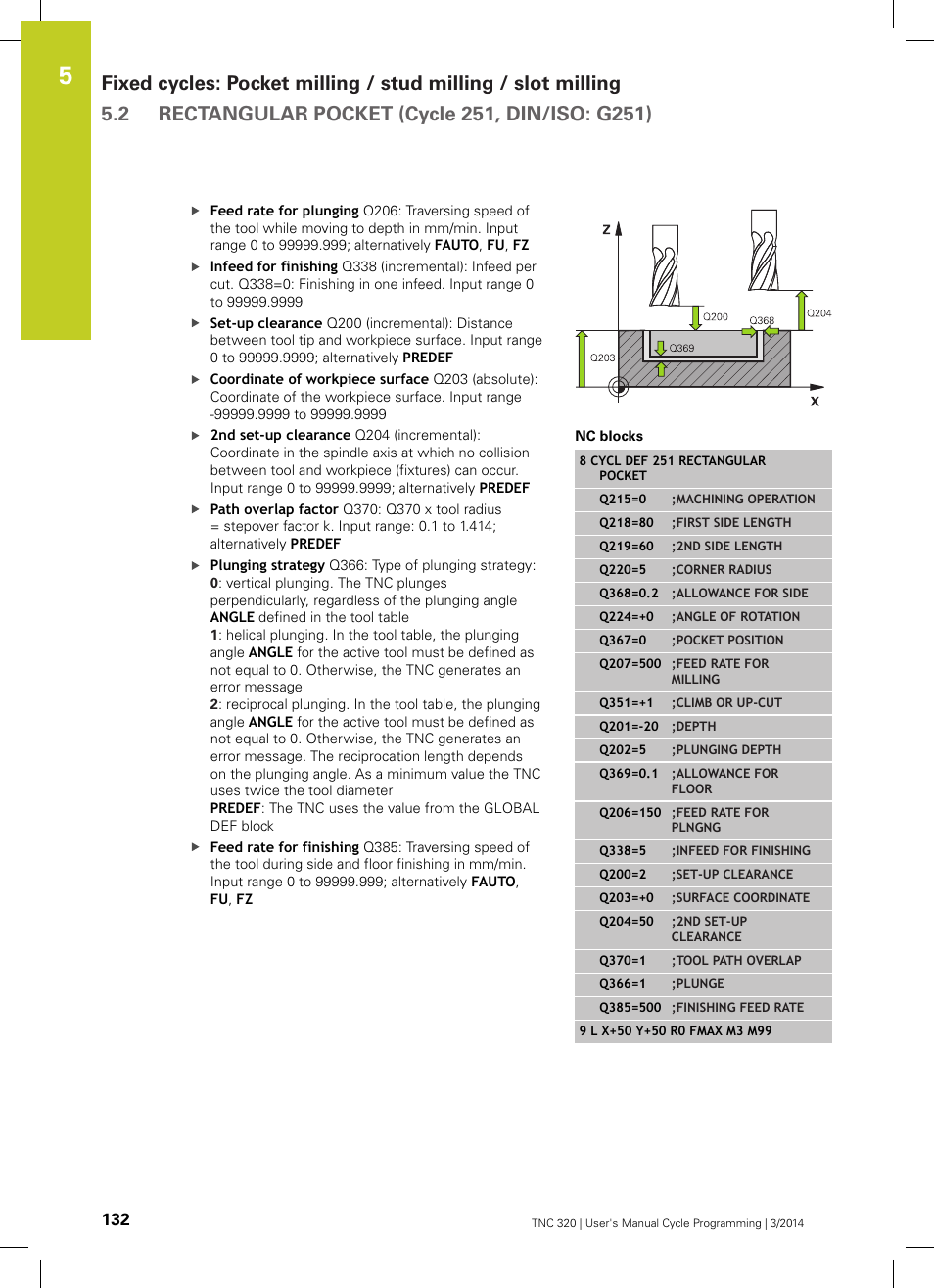 HEIDENHAIN TNC 320 (77185x-01) Cycle programming User Manual | Page 132 / 445