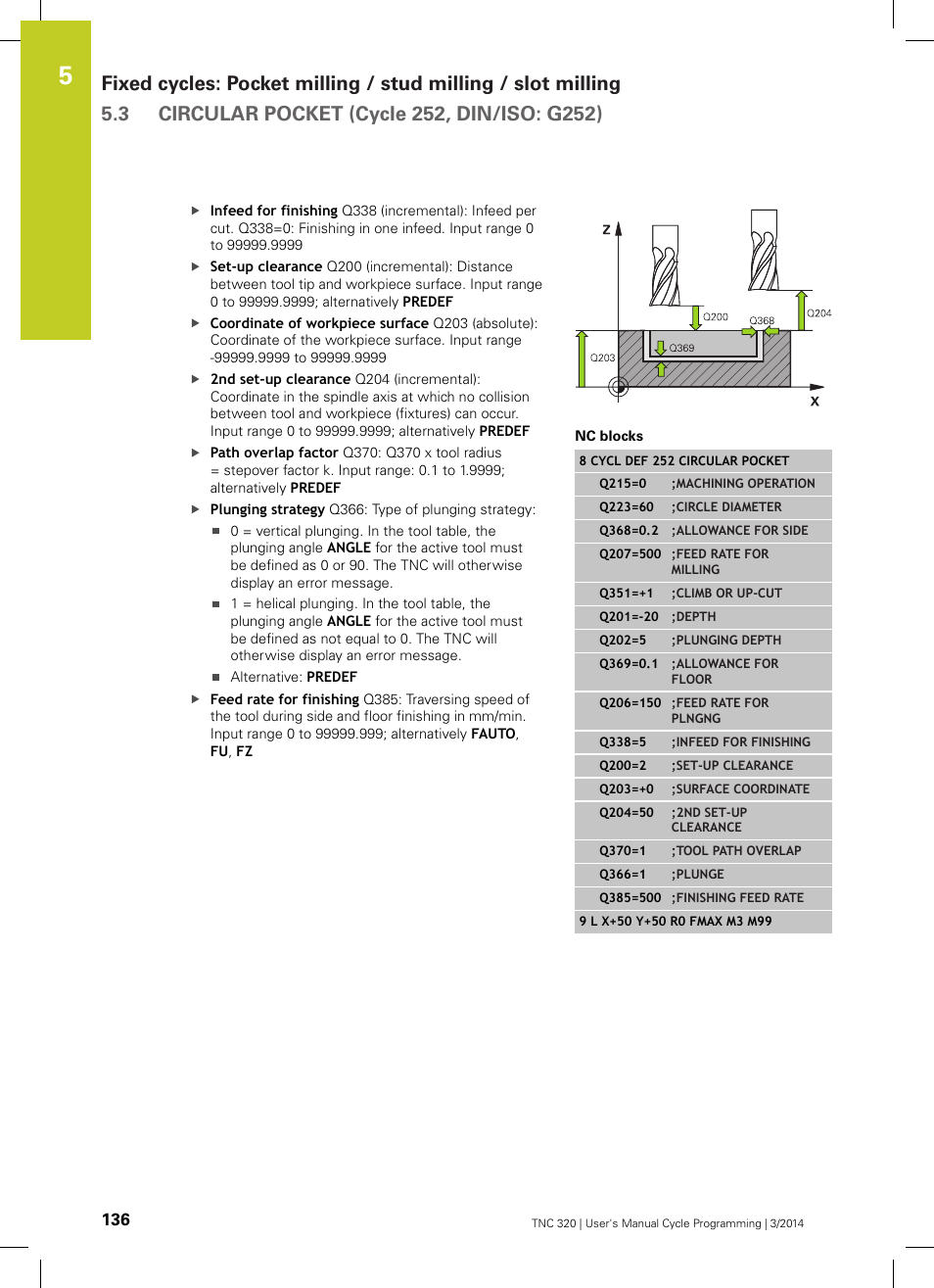 HEIDENHAIN TNC 320 (77185x-01) Cycle programming User Manual | Page 136 / 445