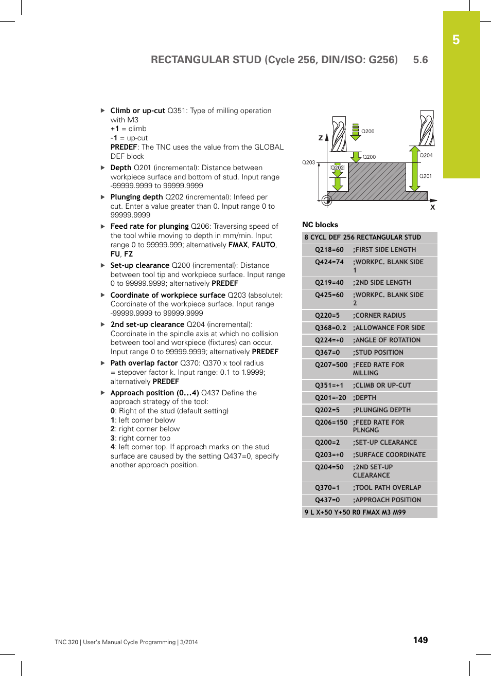 HEIDENHAIN TNC 320 (77185x-01) Cycle programming User Manual | Page 149 / 445
