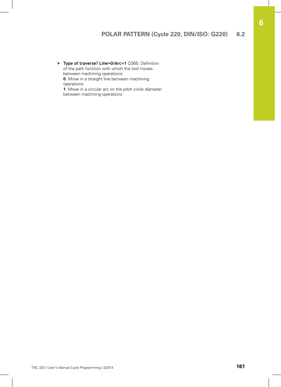 HEIDENHAIN TNC 320 (77185x-01) Cycle programming User Manual | Page 161 / 445