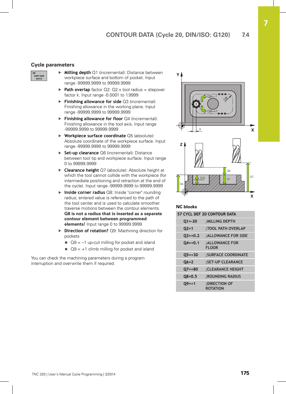 Cycle parameters | HEIDENHAIN TNC 320 (77185x-01) Cycle programming User Manual | Page 175 / 445