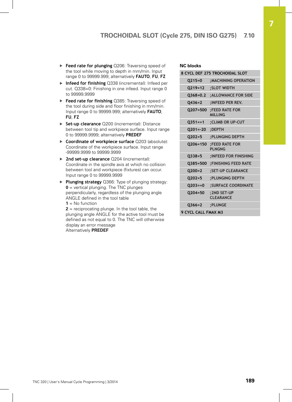 HEIDENHAIN TNC 320 (77185x-01) Cycle programming User Manual | Page 189 / 445