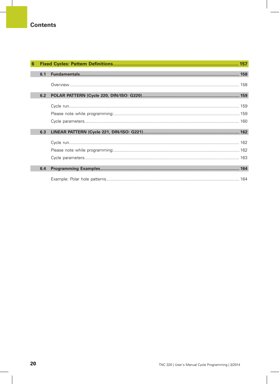 HEIDENHAIN TNC 320 (77185x-01) Cycle programming User Manual | Page 20 / 445