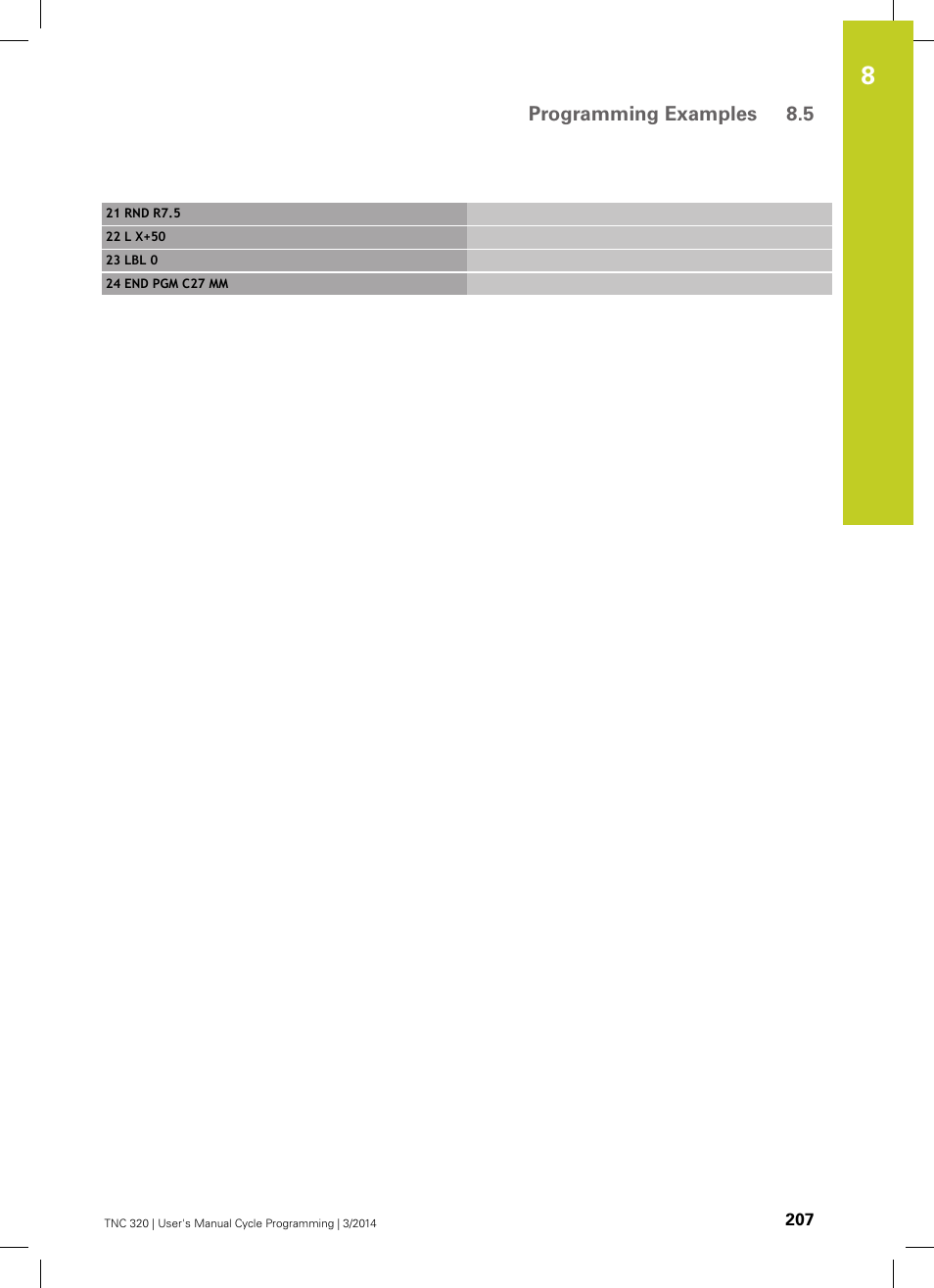 HEIDENHAIN TNC 320 (77185x-01) Cycle programming User Manual | Page 207 / 445