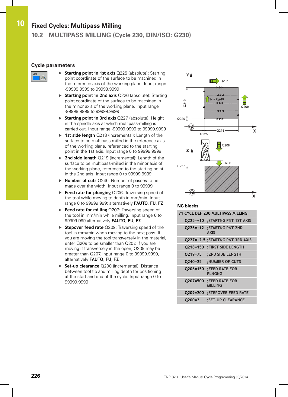 Cycle parameters | HEIDENHAIN TNC 320 (77185x-01) Cycle programming User Manual | Page 226 / 445