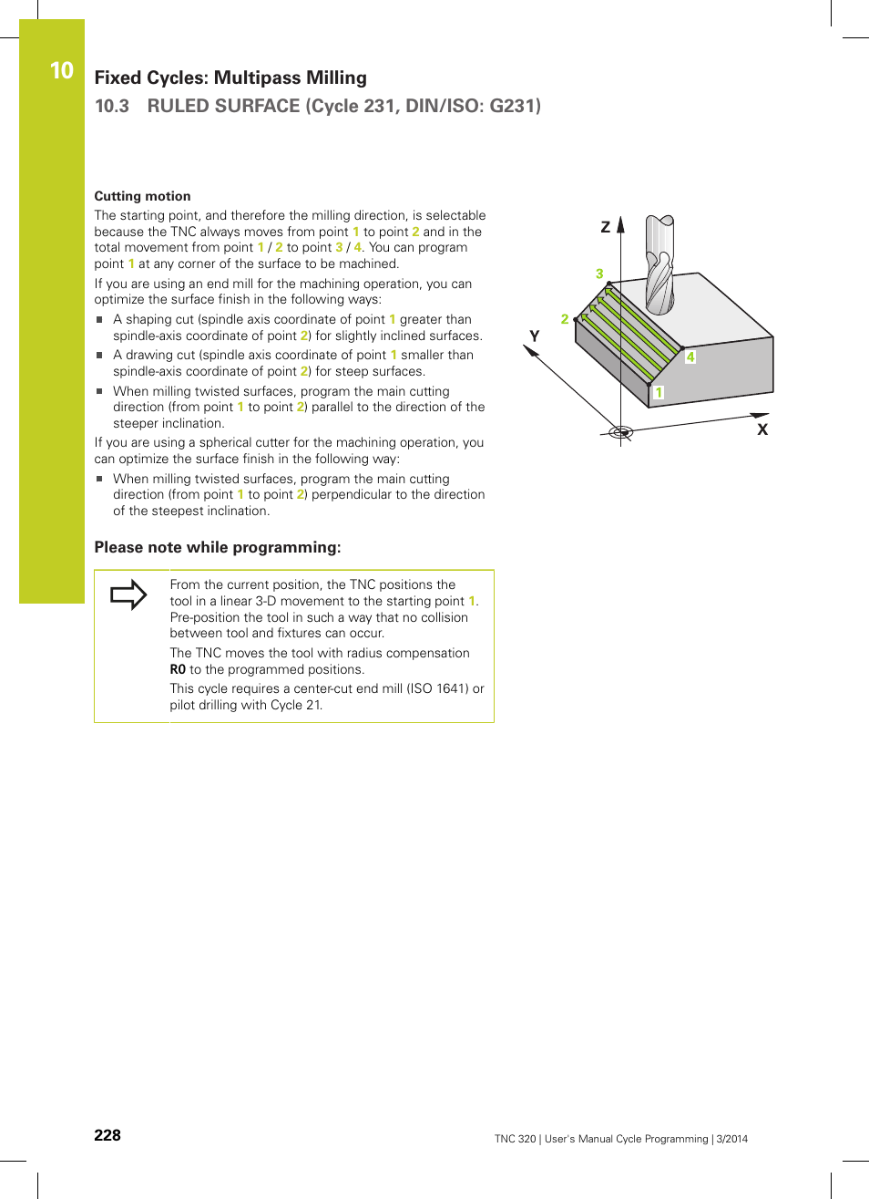 Please note while programming | HEIDENHAIN TNC 320 (77185x-01) Cycle programming User Manual | Page 228 / 445
