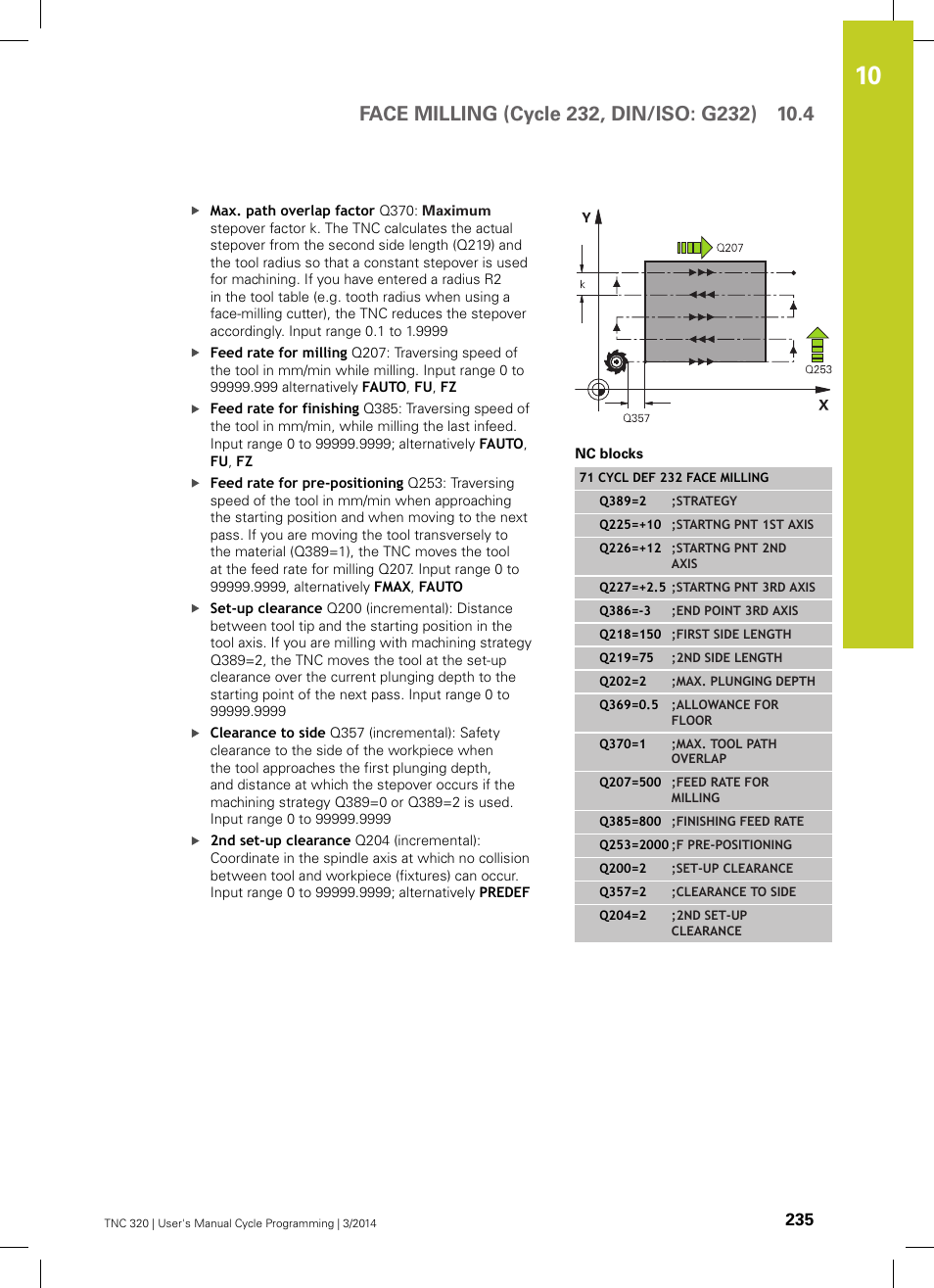 HEIDENHAIN TNC 320 (77185x-01) Cycle programming User Manual | Page 235 / 445
