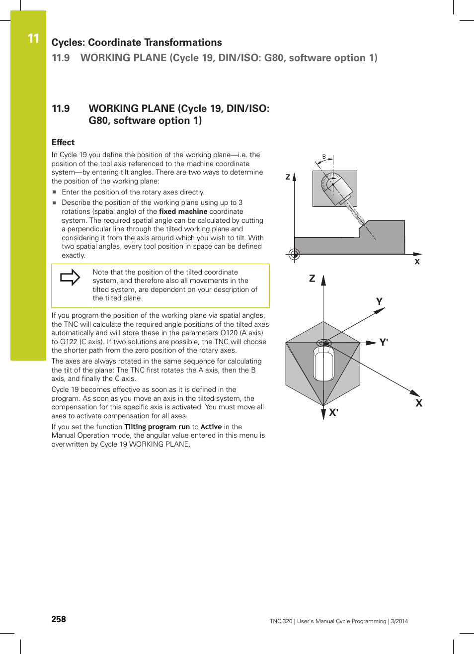 Effect | HEIDENHAIN TNC 320 (77185x-01) Cycle programming User Manual | Page 258 / 445