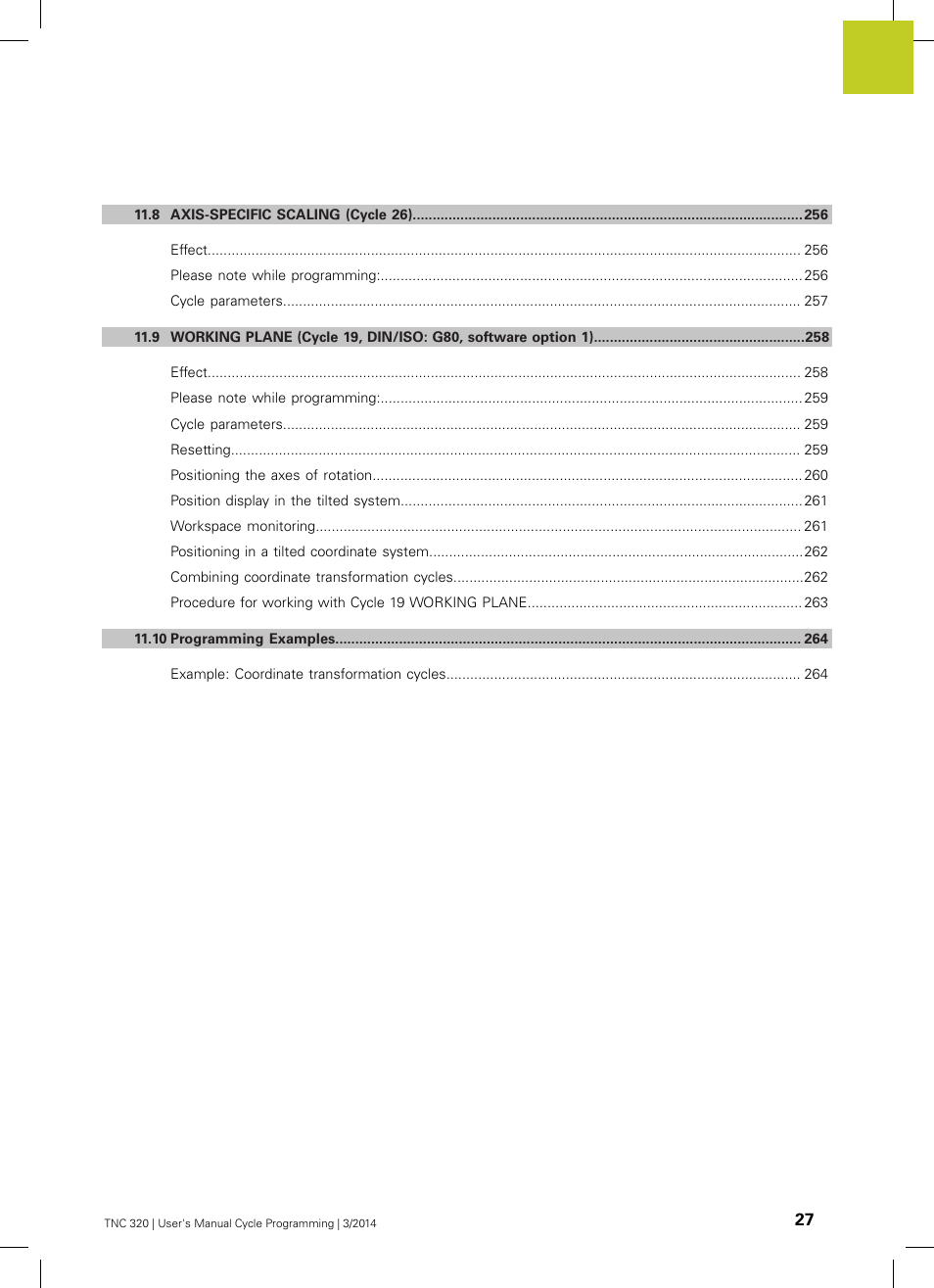 HEIDENHAIN TNC 320 (77185x-01) Cycle programming User Manual | Page 27 / 445