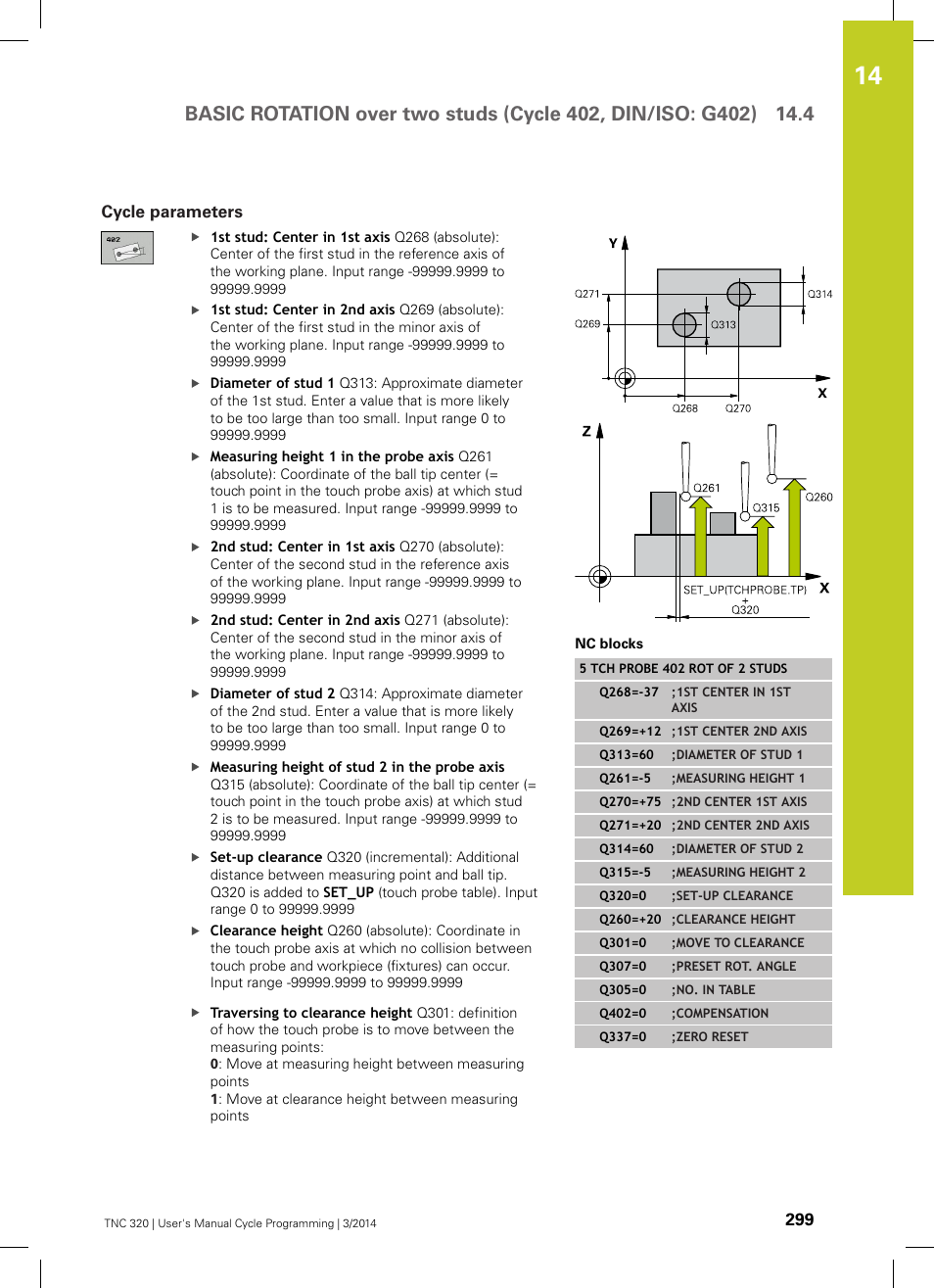 Cycle parameters | HEIDENHAIN TNC 320 (77185x-01) Cycle programming User Manual | Page 299 / 445