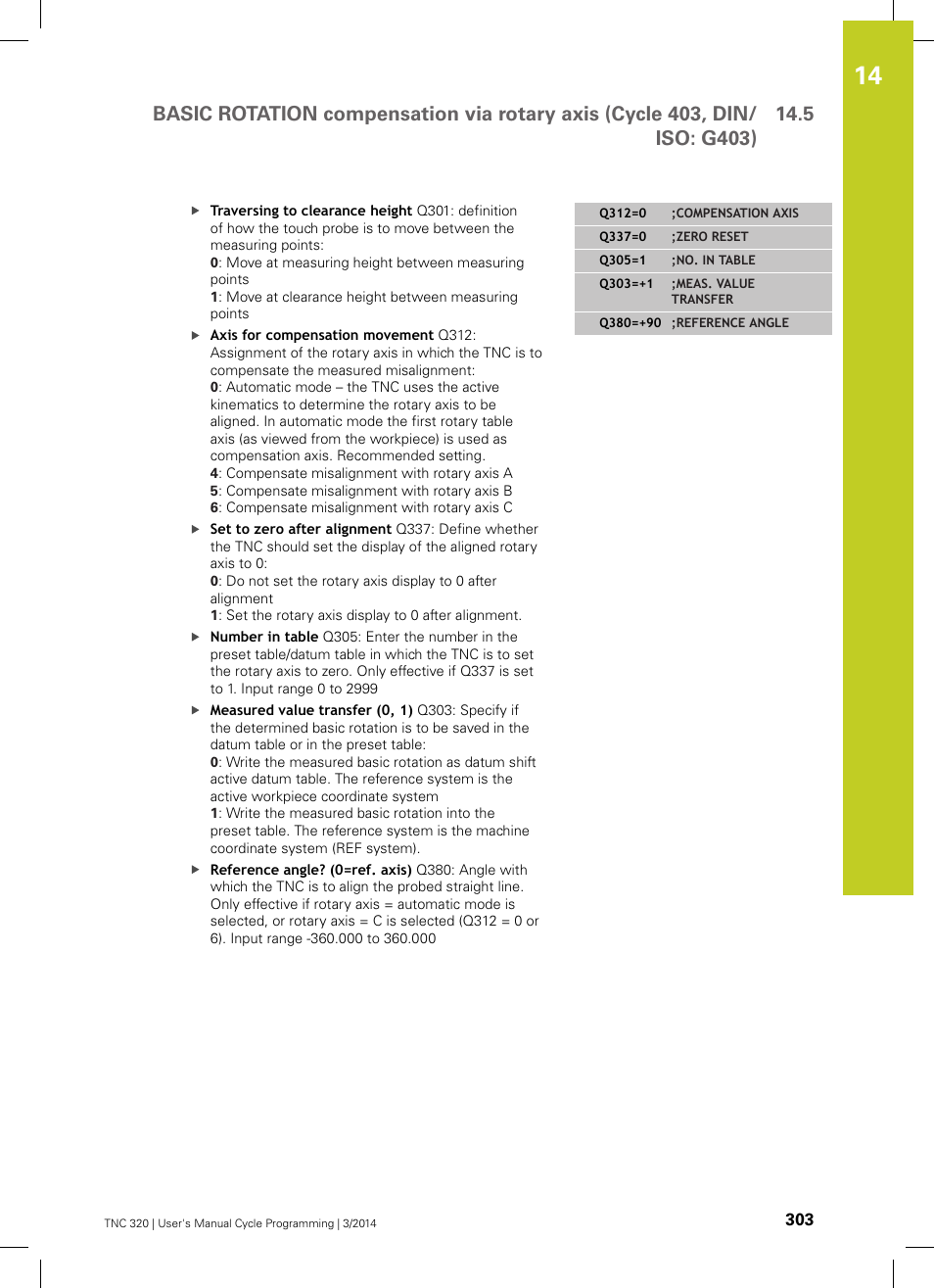 HEIDENHAIN TNC 320 (77185x-01) Cycle programming User Manual | Page 303 / 445