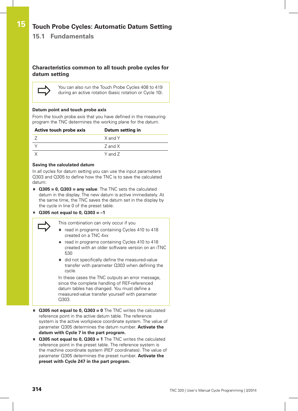 HEIDENHAIN TNC 320 (77185x-01) Cycle programming User Manual | Page 314 / 445