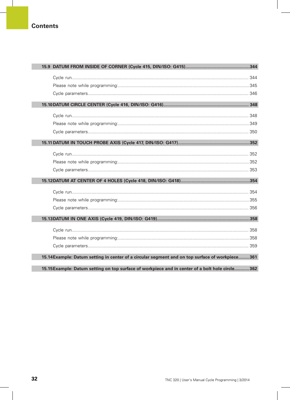 HEIDENHAIN TNC 320 (77185x-01) Cycle programming User Manual | Page 32 / 445
