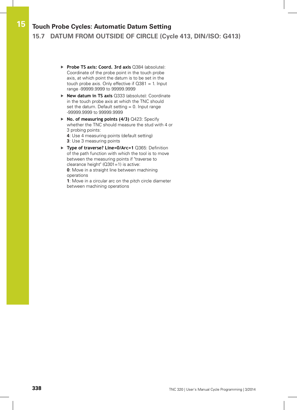 HEIDENHAIN TNC 320 (77185x-01) Cycle programming User Manual | Page 338 / 445