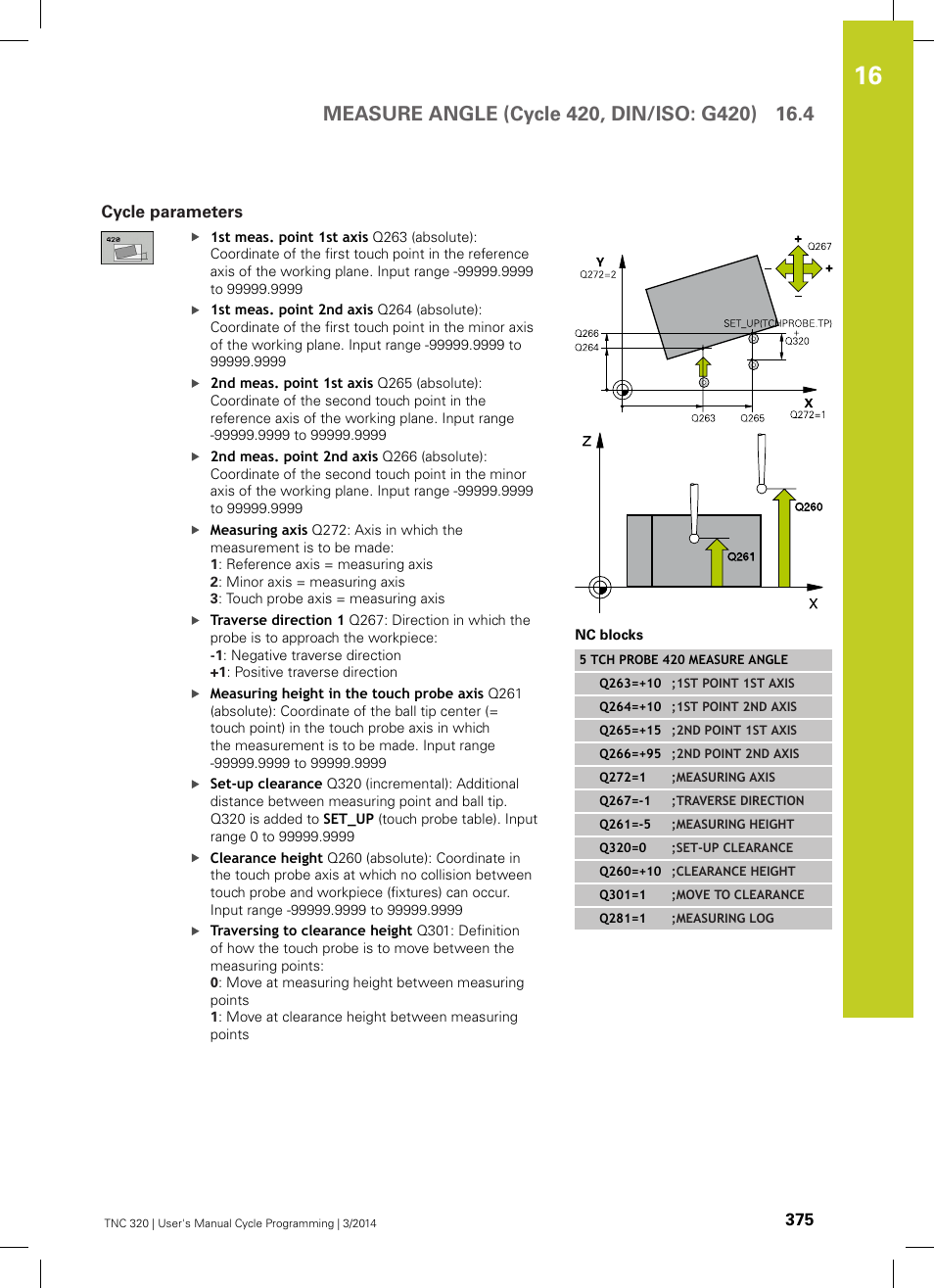 Cycle parameters | HEIDENHAIN TNC 320 (77185x-01) Cycle programming User Manual | Page 375 / 445