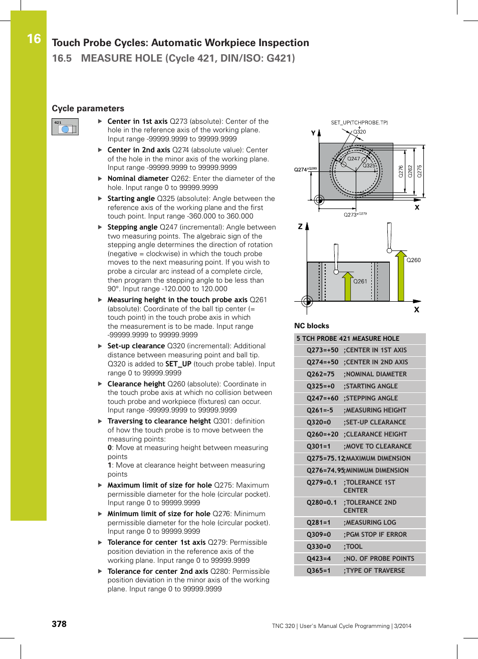 Cycle parameters | HEIDENHAIN TNC 320 (77185x-01) Cycle programming User Manual | Page 378 / 445