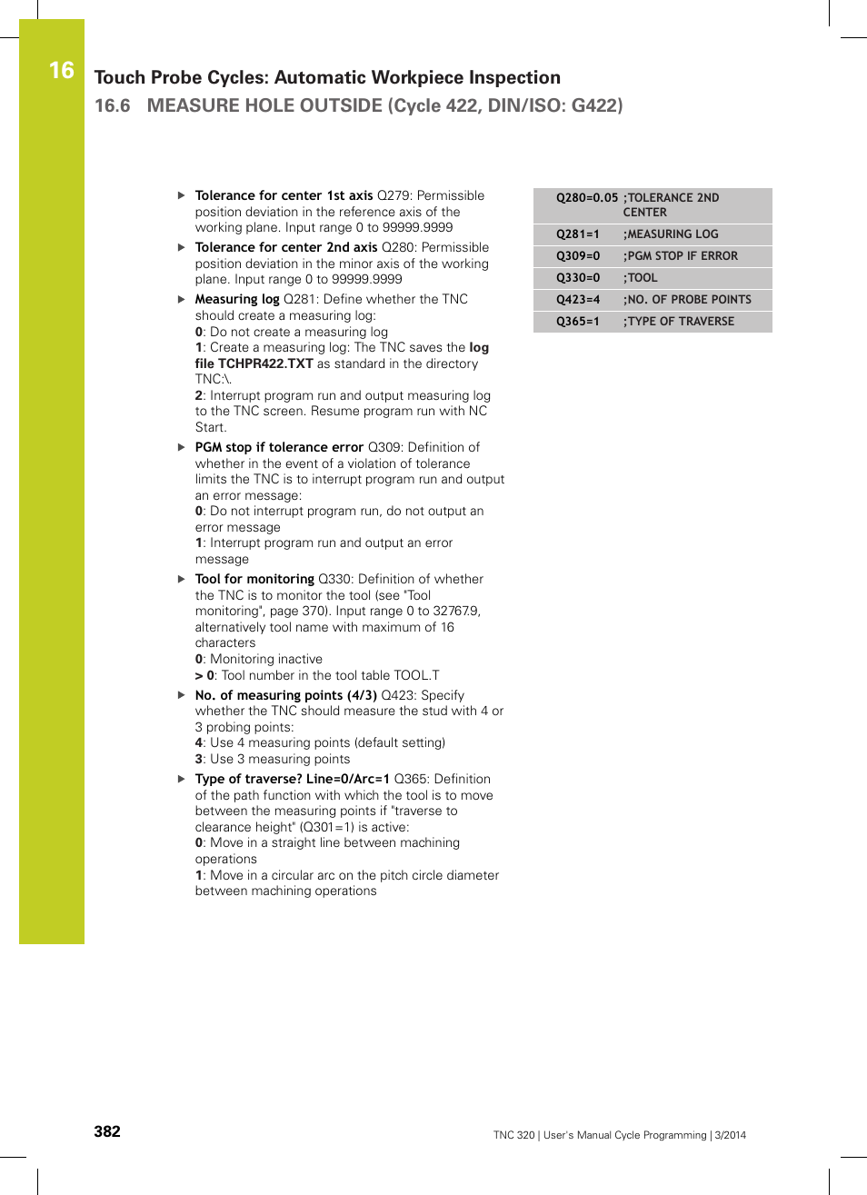 HEIDENHAIN TNC 320 (77185x-01) Cycle programming User Manual | Page 382 / 445