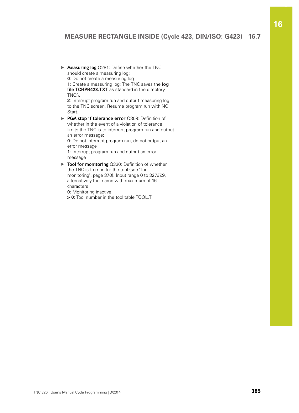 HEIDENHAIN TNC 320 (77185x-01) Cycle programming User Manual | Page 385 / 445