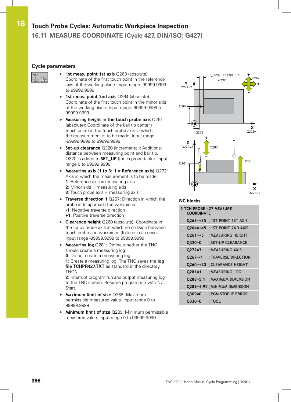 Cycle parameters | HEIDENHAIN TNC 320 (77185x-01) Cycle programming User Manual | Page 396 / 445