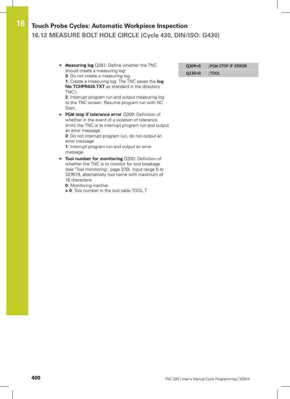 HEIDENHAIN TNC 320 (77185x-01) Cycle programming User Manual | Page 400 / 445