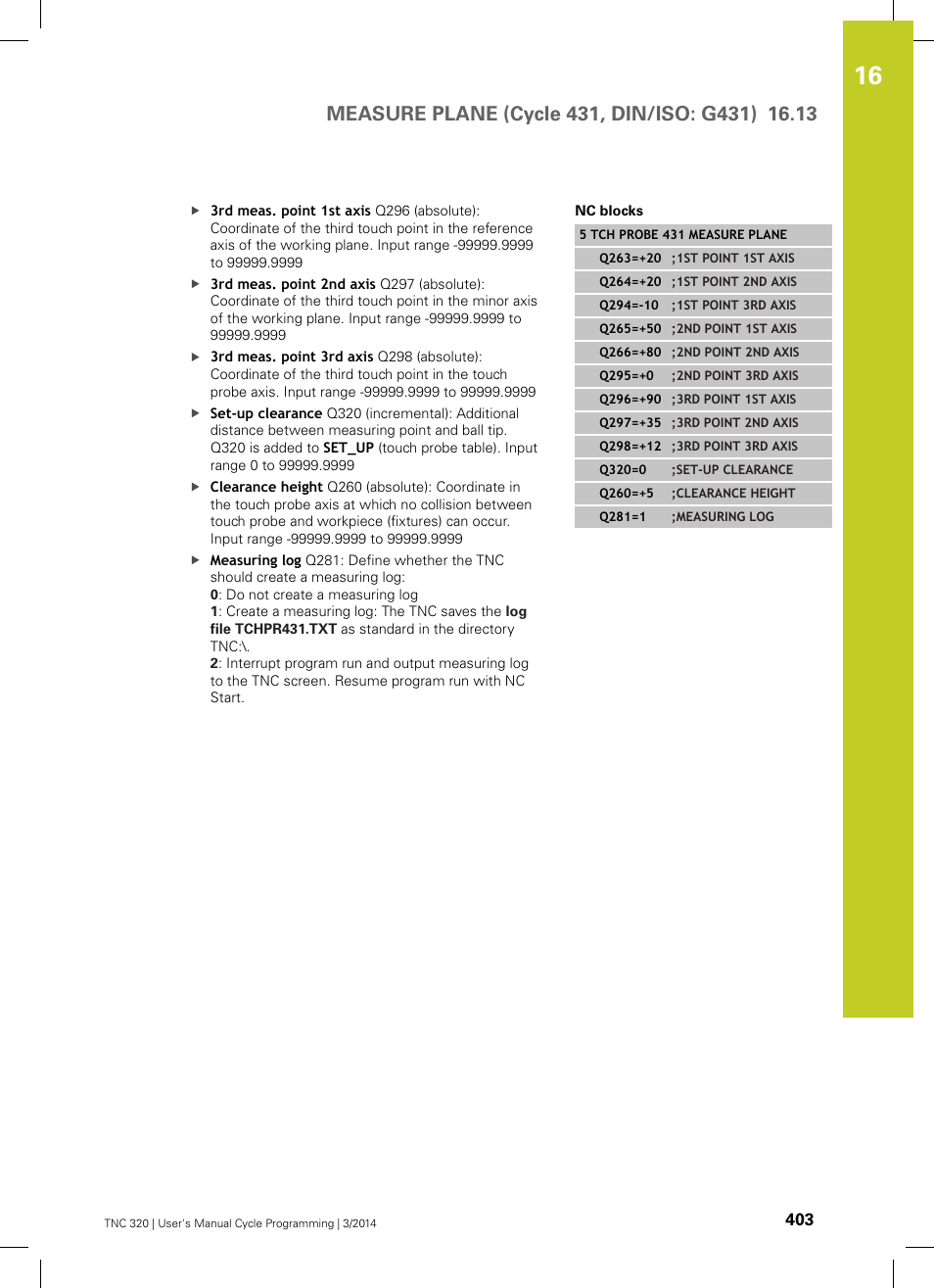 HEIDENHAIN TNC 320 (77185x-01) Cycle programming User Manual | Page 403 / 445