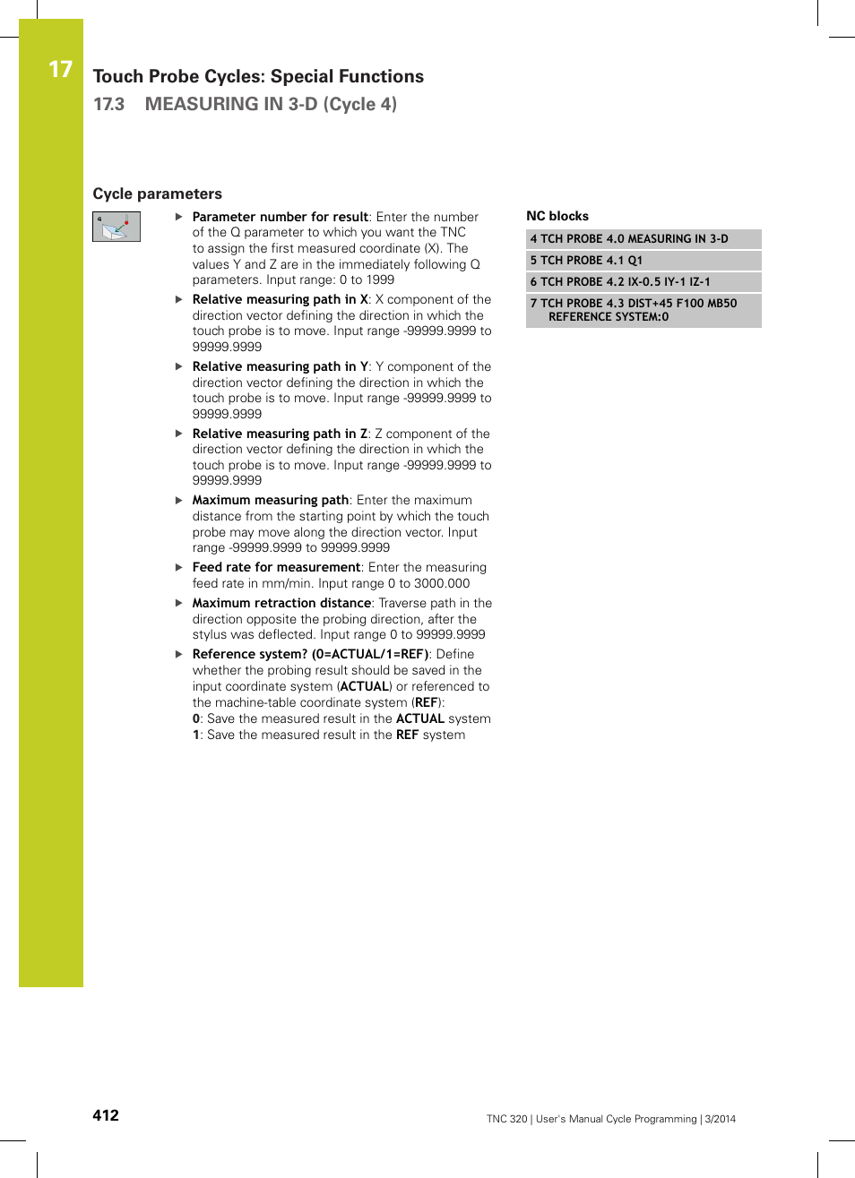 Cycle parameters | HEIDENHAIN TNC 320 (77185x-01) Cycle programming User Manual | Page 412 / 445