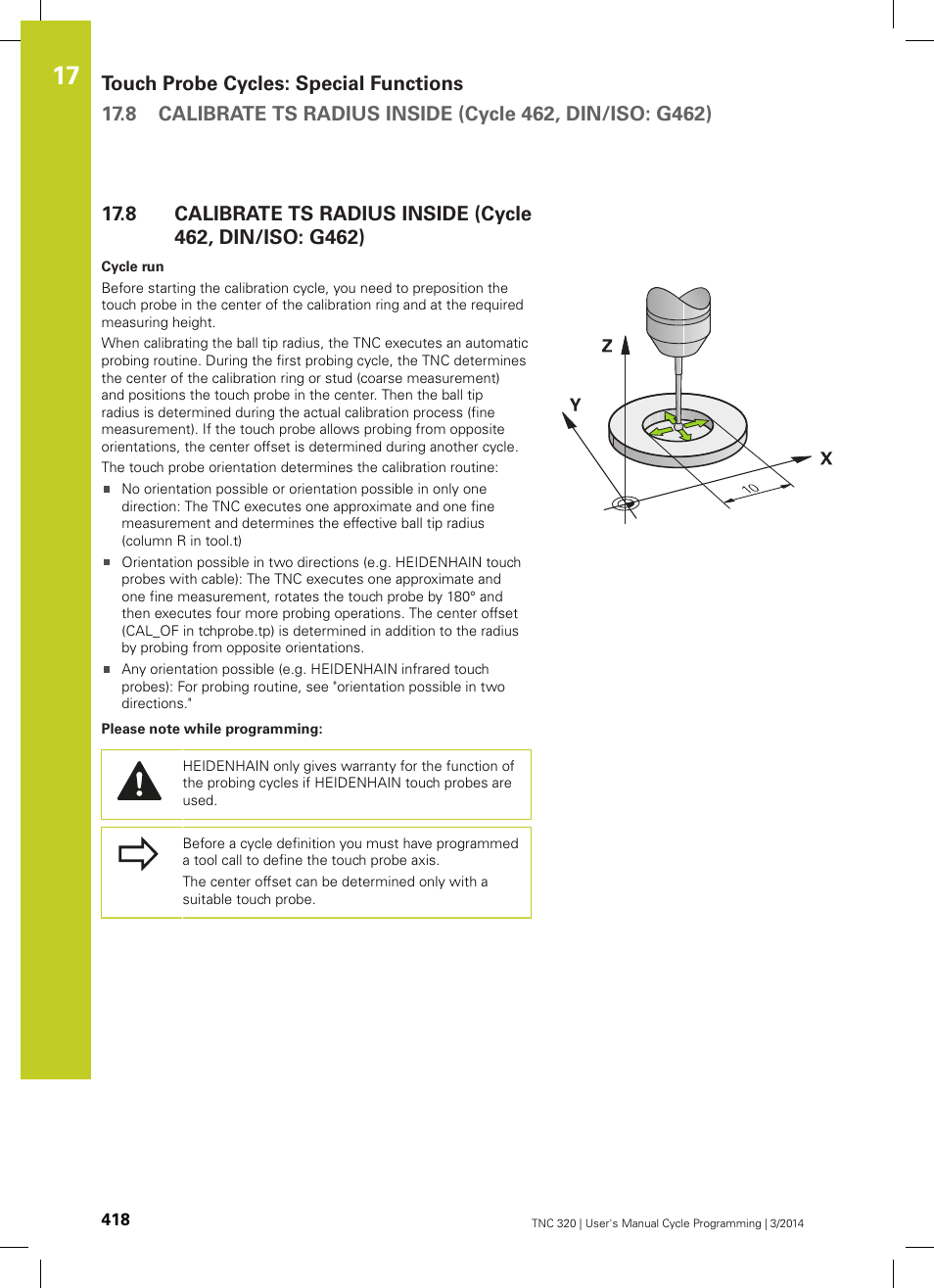 HEIDENHAIN TNC 320 (77185x-01) Cycle programming User Manual | Page 418 / 445