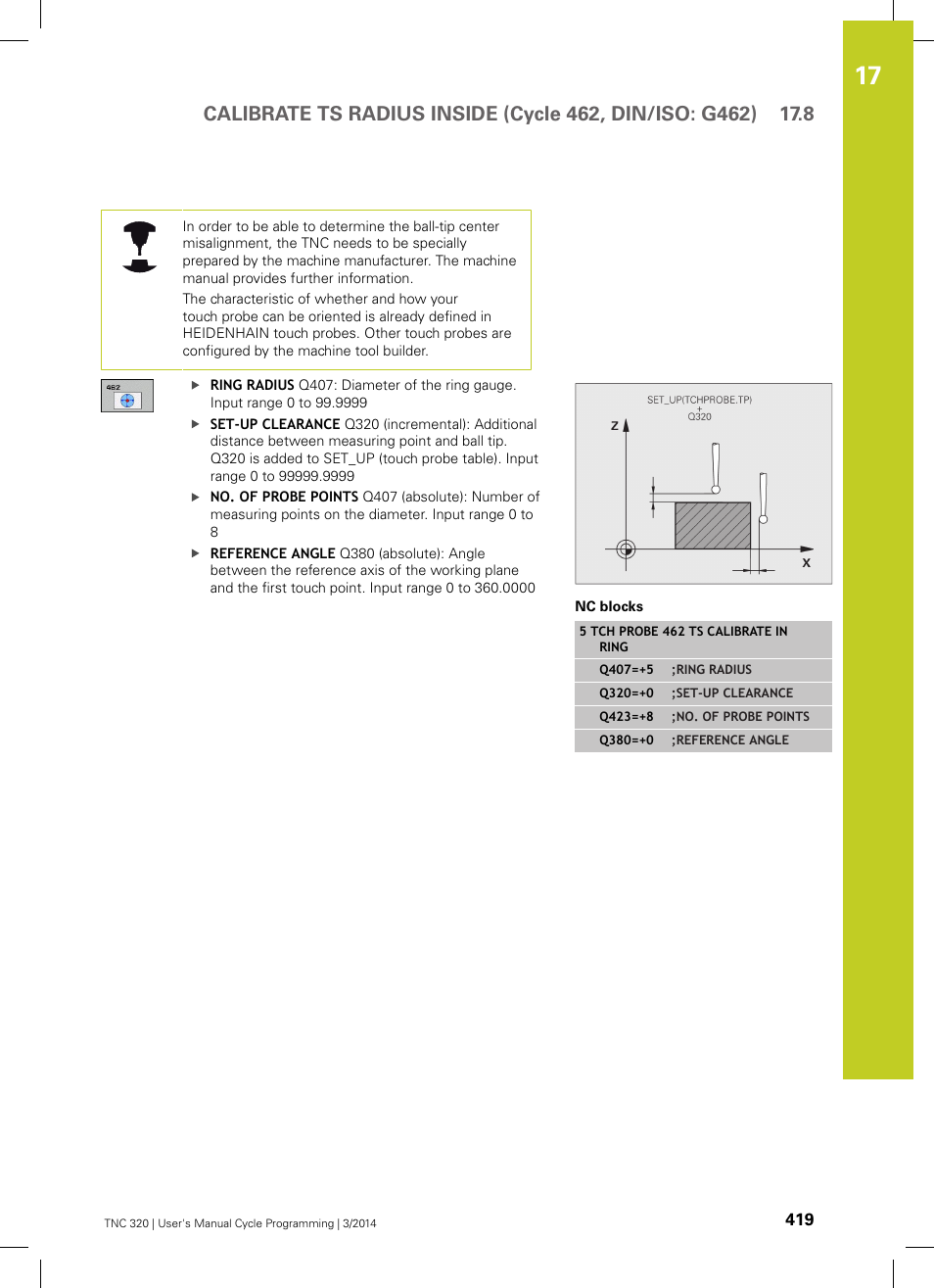 HEIDENHAIN TNC 320 (77185x-01) Cycle programming User Manual | Page 419 / 445