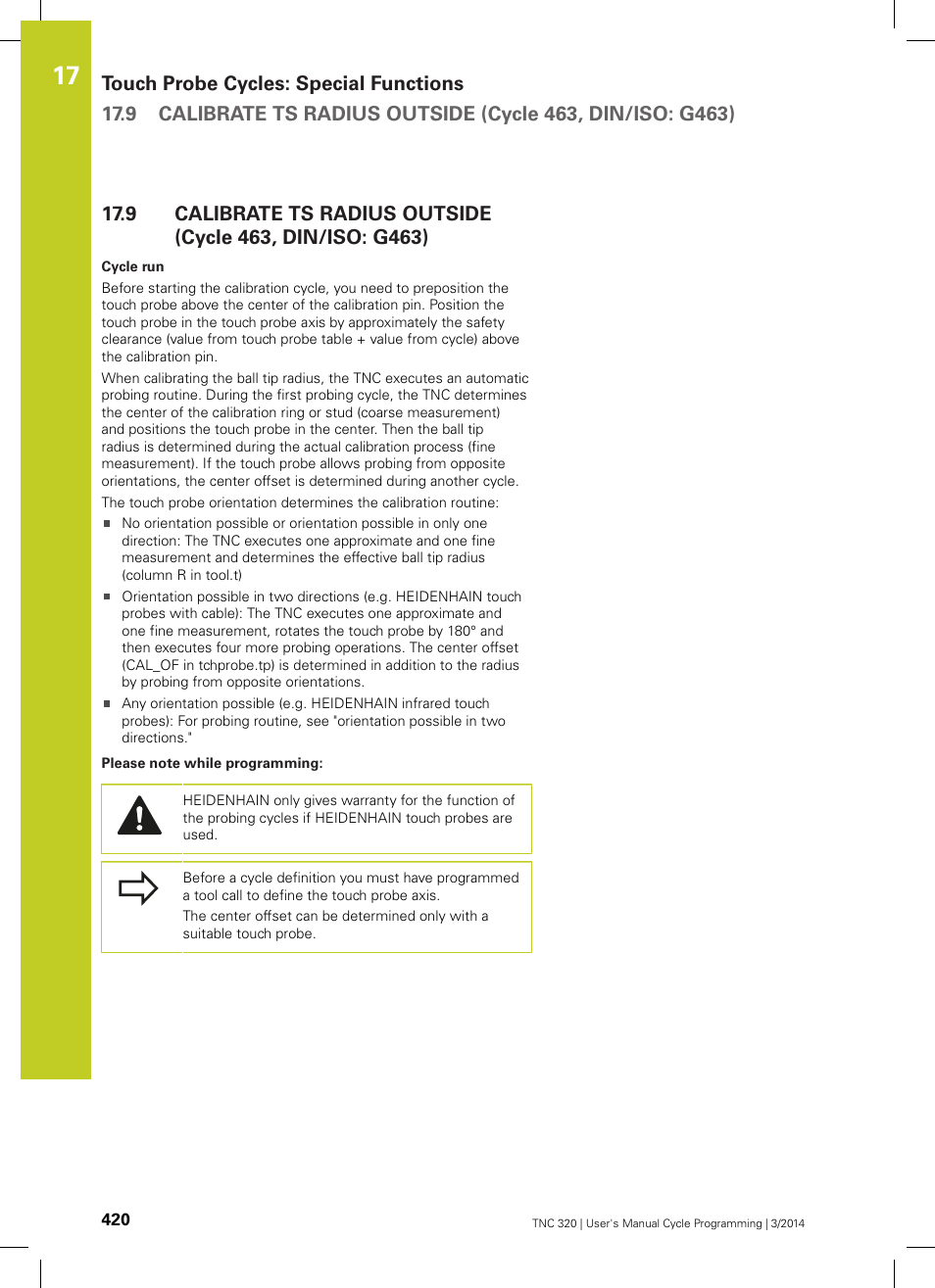 HEIDENHAIN TNC 320 (77185x-01) Cycle programming User Manual | Page 420 / 445