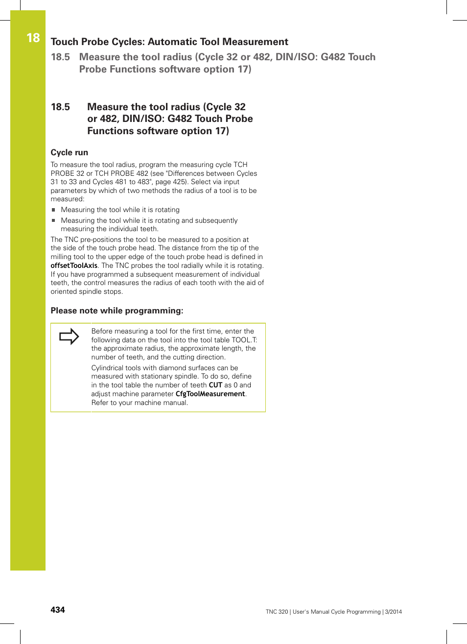 Cycle run, Please note while programming | HEIDENHAIN TNC 320 (77185x-01) Cycle programming User Manual | Page 434 / 445