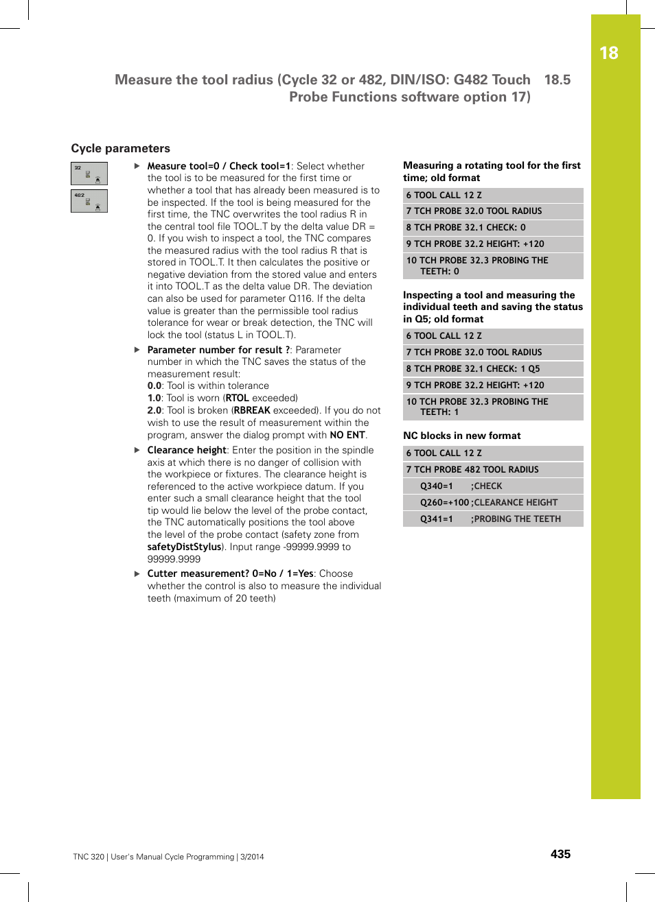 Cycle parameters | HEIDENHAIN TNC 320 (77185x-01) Cycle programming User Manual | Page 435 / 445
