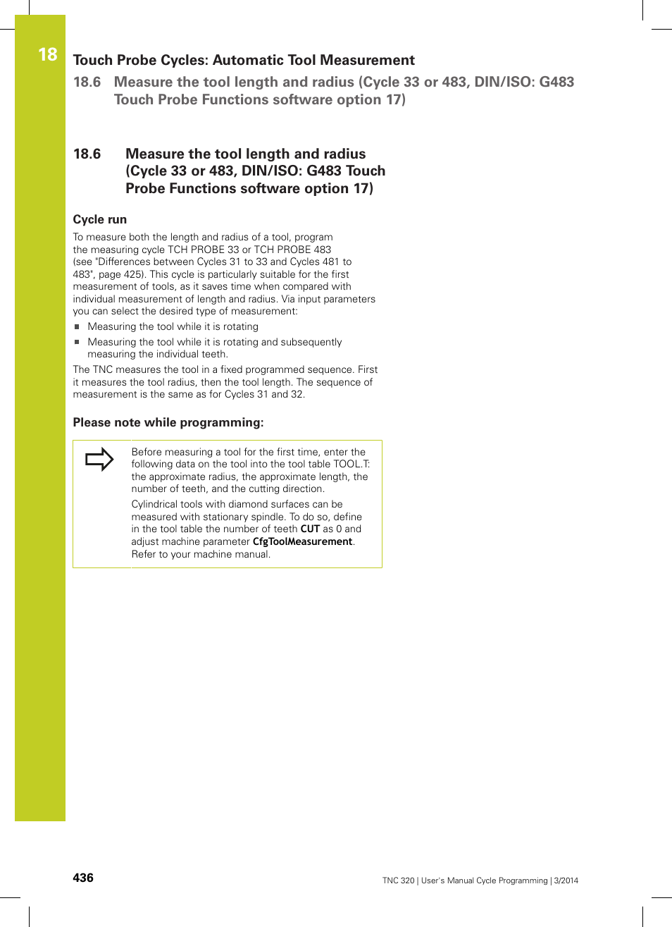 Cycle run, Please note while programming, Software option 17) | HEIDENHAIN TNC 320 (77185x-01) Cycle programming User Manual | Page 436 / 445
