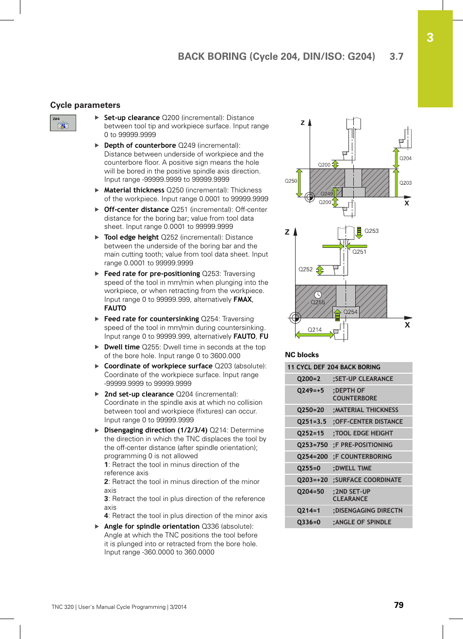 Cycle parameters | HEIDENHAIN TNC 320 (77185x-01) Cycle programming User Manual | Page 79 / 445