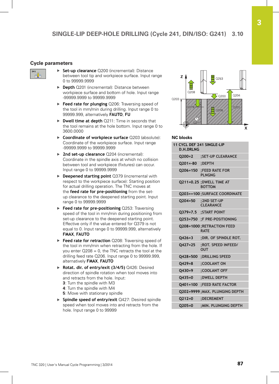 Cycle parameters | HEIDENHAIN TNC 320 (77185x-01) Cycle programming User Manual | Page 87 / 445