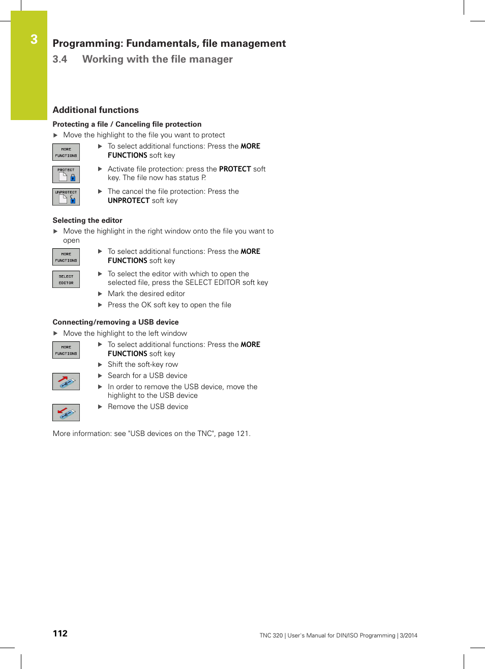 Additional functions | HEIDENHAIN TNC 320 (77185x-01) ISO programming User Manual | Page 112 / 556