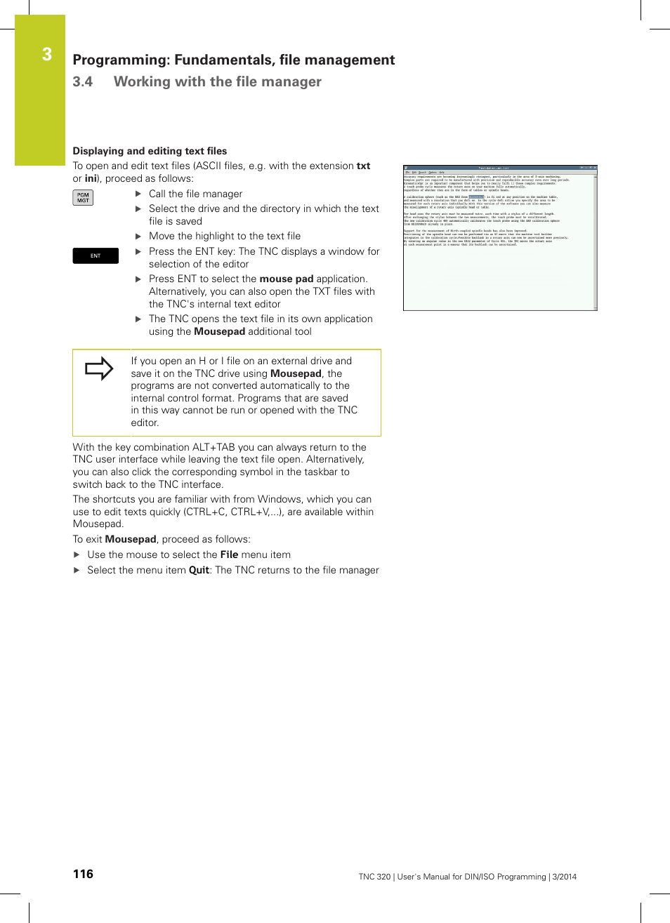 HEIDENHAIN TNC 320 (77185x-01) ISO programming User Manual | Page 116 / 556