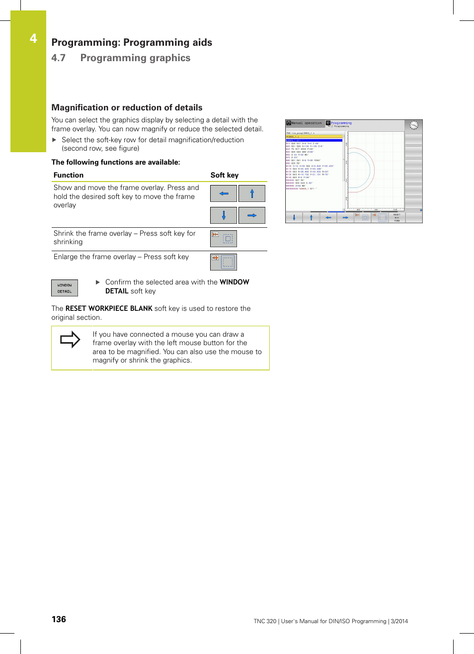 Magnification or reduction of details | HEIDENHAIN TNC 320 (77185x-01) ISO programming User Manual | Page 136 / 556