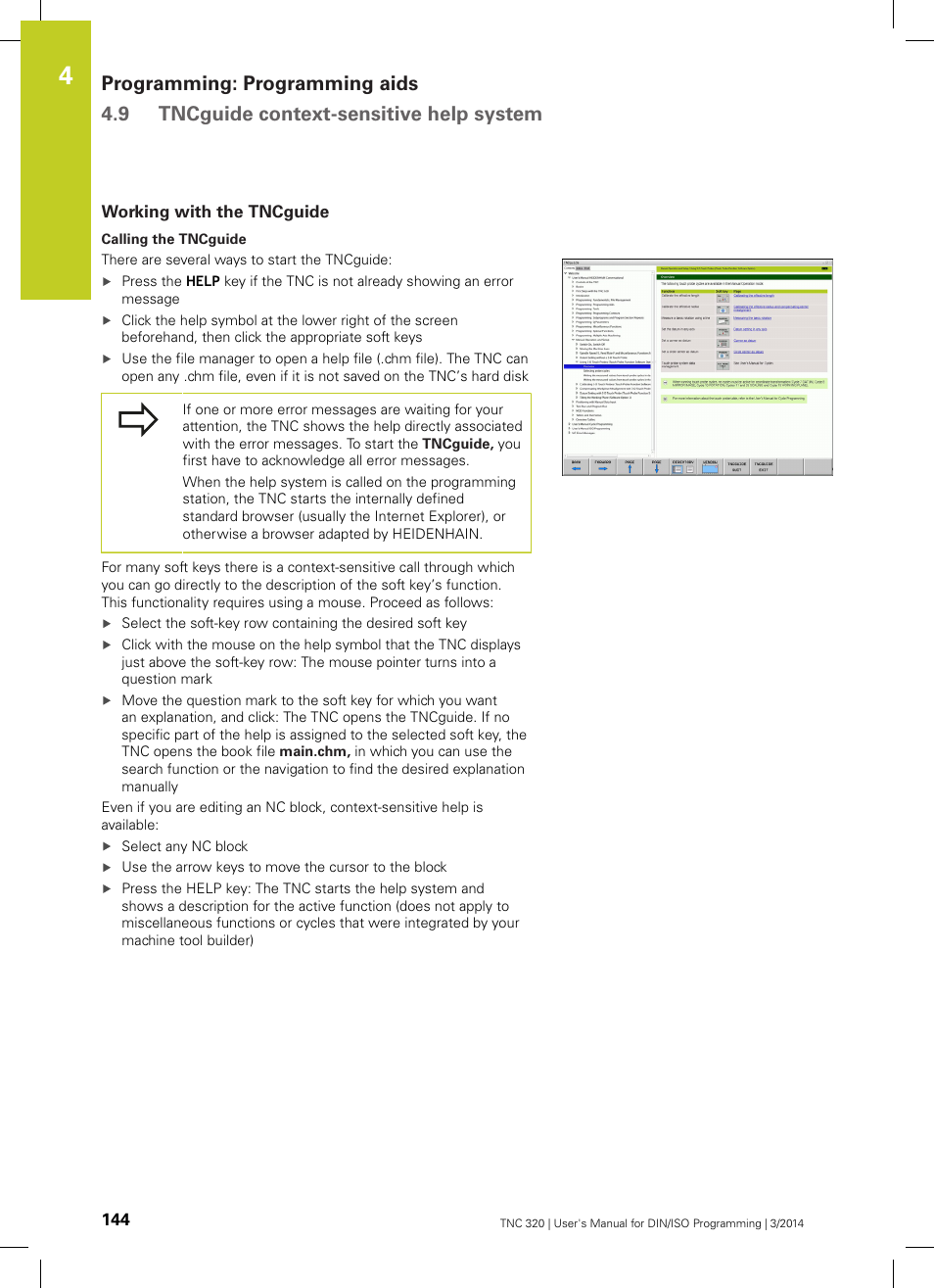 Working with the tncguide | HEIDENHAIN TNC 320 (77185x-01) ISO programming User Manual | Page 144 / 556