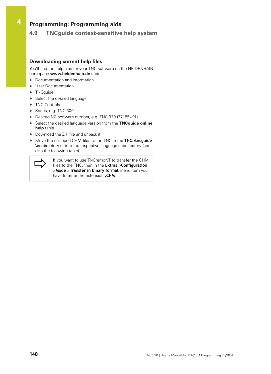 Downloading current help files | HEIDENHAIN TNC 320 (77185x-01) ISO programming User Manual | Page 148 / 556