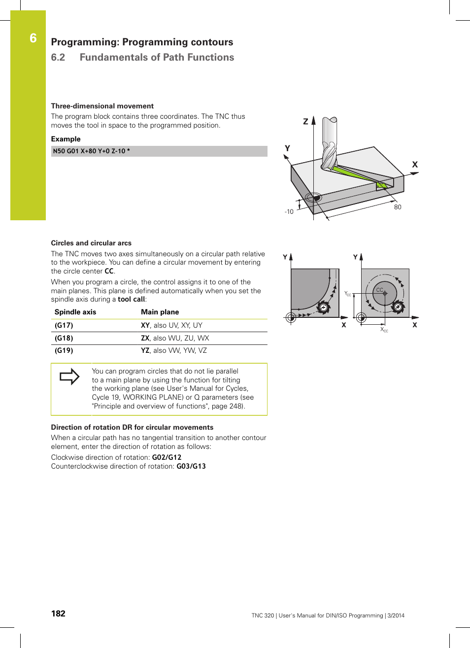 HEIDENHAIN TNC 320 (77185x-01) ISO programming User Manual | Page 182 / 556