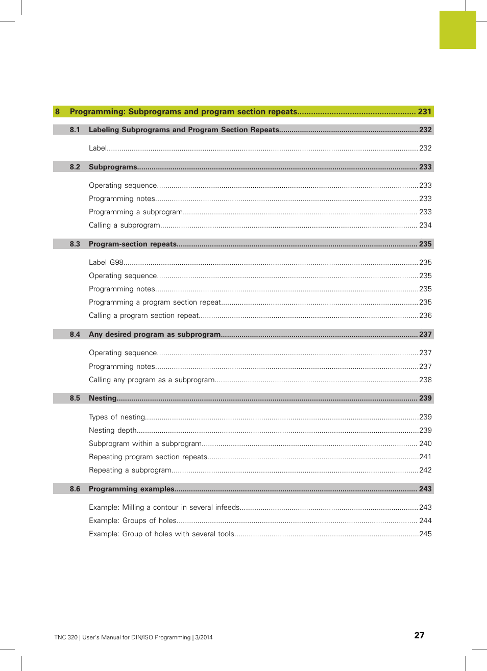 HEIDENHAIN TNC 320 (77185x-01) ISO programming User Manual | Page 27 / 556