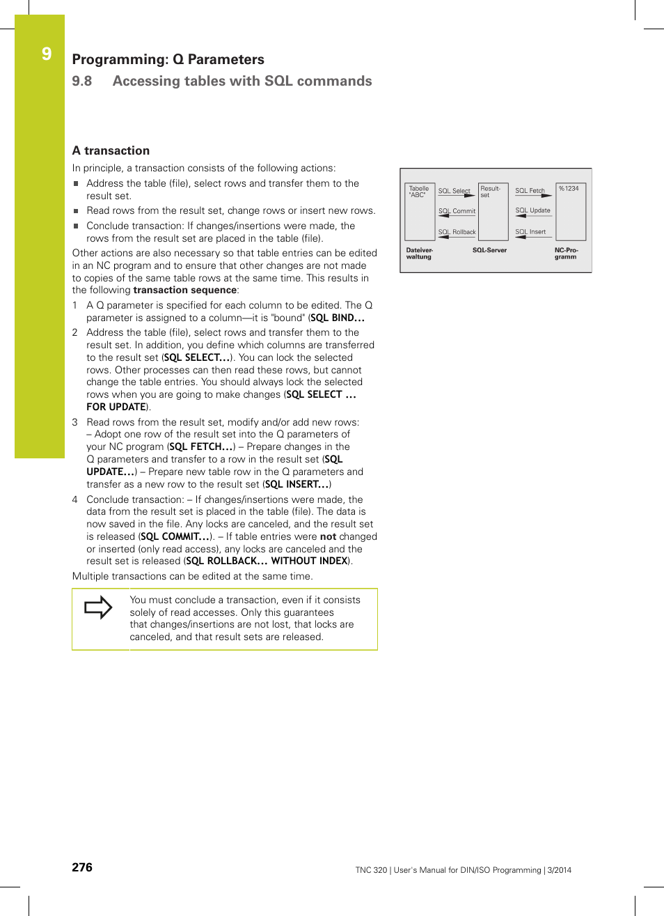 A transaction | HEIDENHAIN TNC 320 (77185x-01) ISO programming User Manual | Page 276 / 556