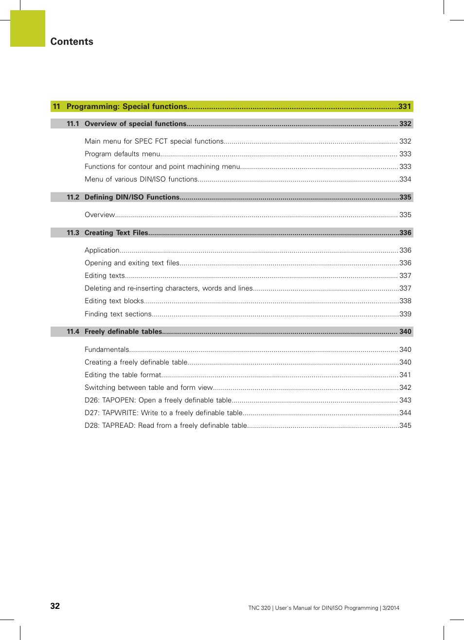 HEIDENHAIN TNC 320 (77185x-01) ISO programming User Manual | Page 32 / 556