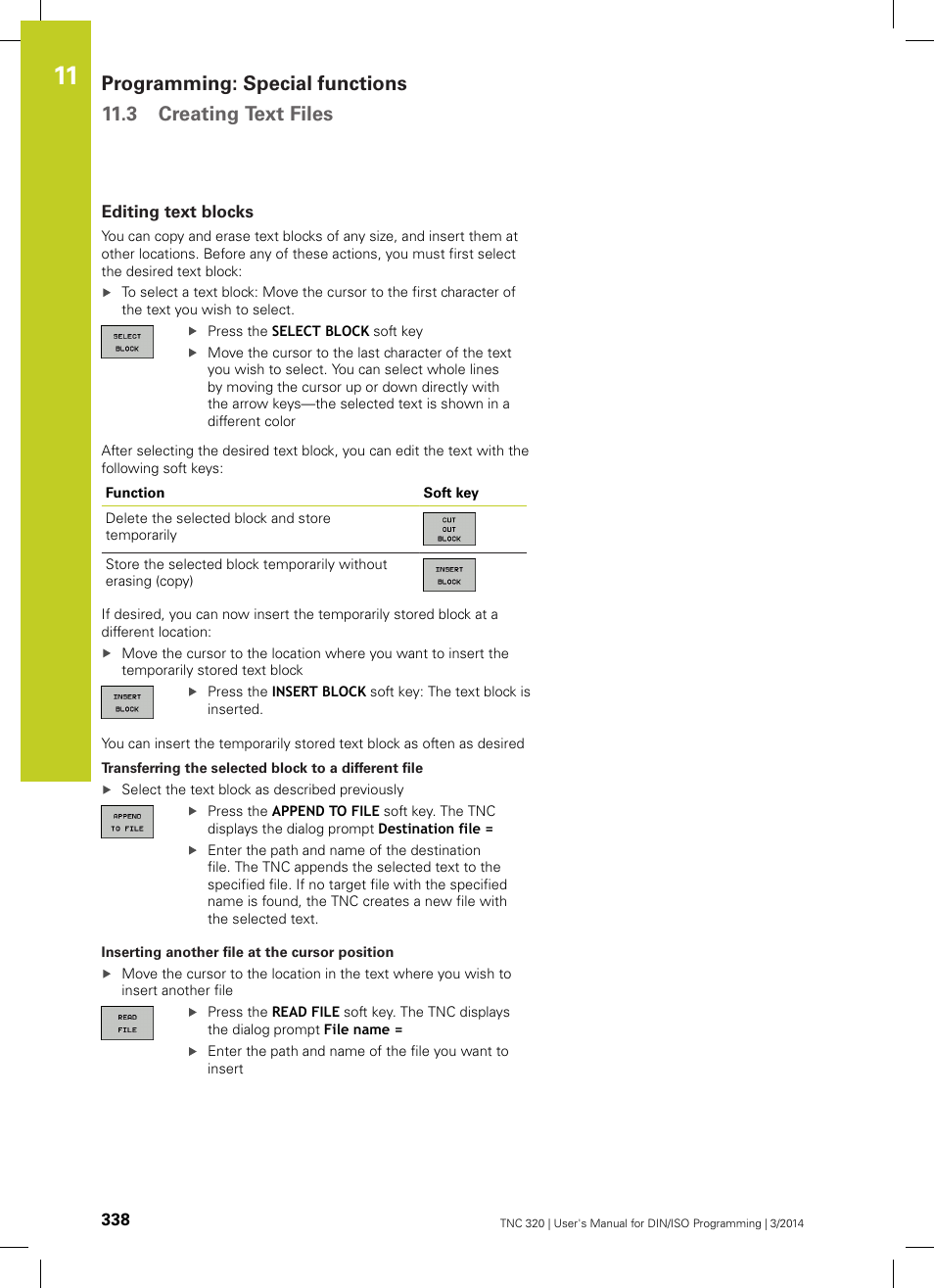 Editing text blocks | HEIDENHAIN TNC 320 (77185x-01) ISO programming User Manual | Page 338 / 556