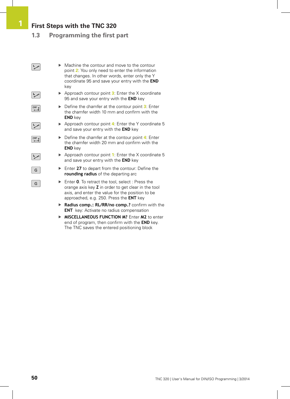 HEIDENHAIN TNC 320 (77185x-01) ISO programming User Manual | Page 50 / 556