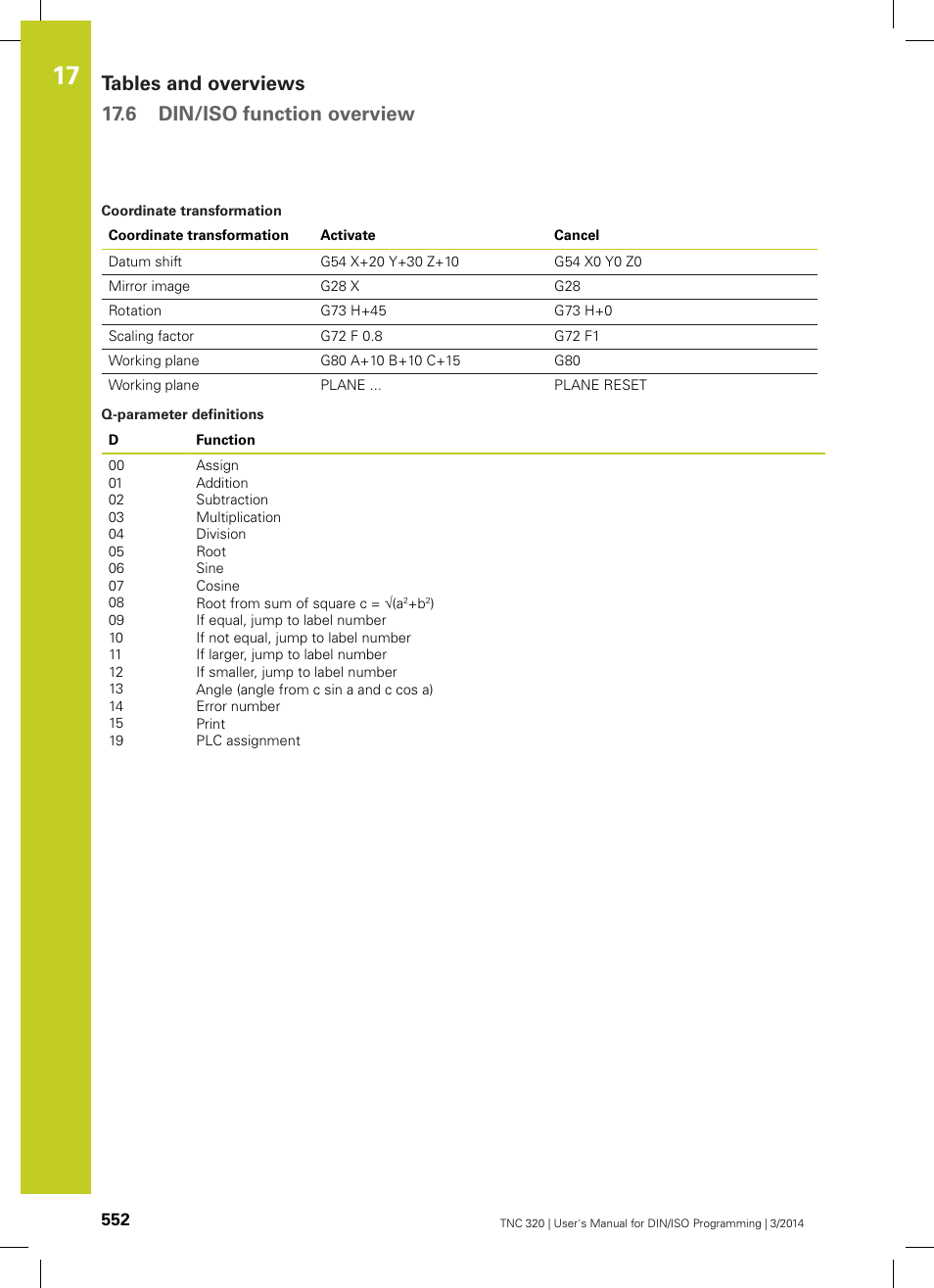 HEIDENHAIN TNC 320 (77185x-01) ISO programming User Manual | Page 552 / 556