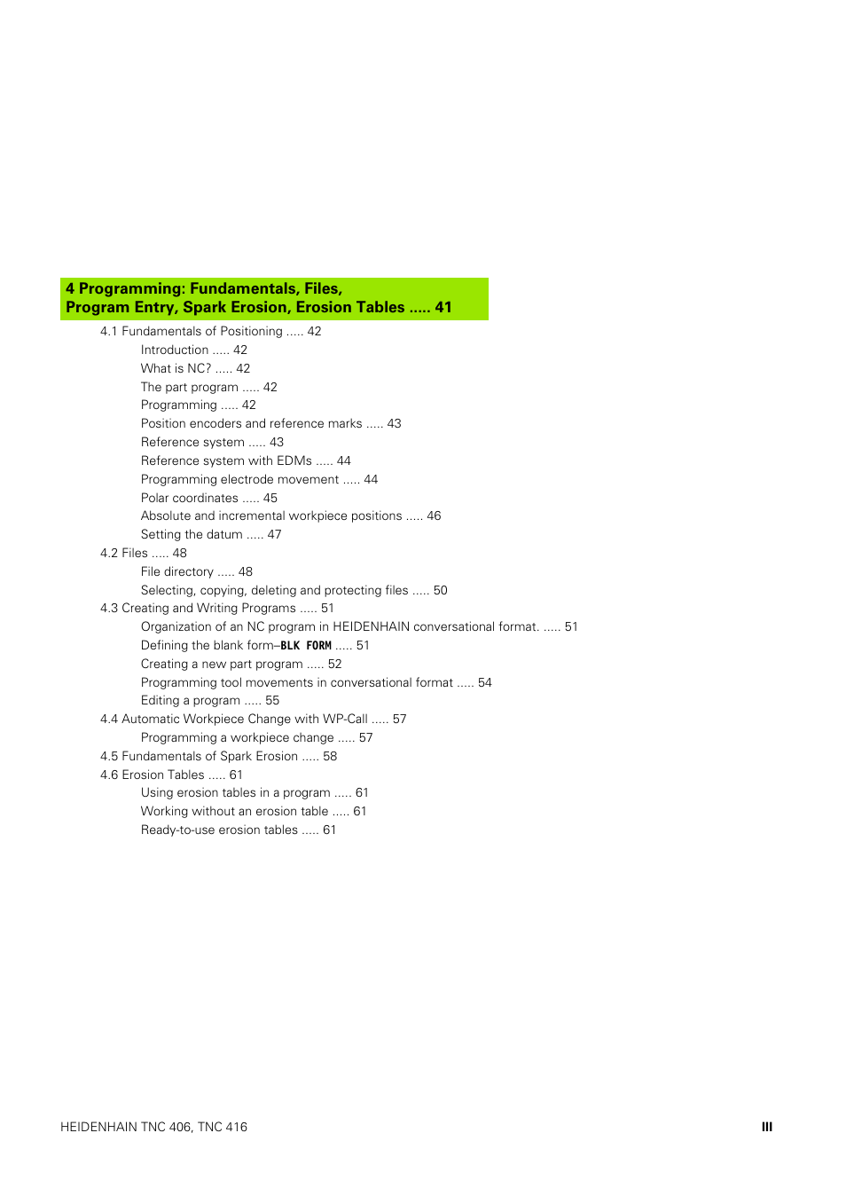 HEIDENHAIN TNC 406 User Manual | Page 12 / 289