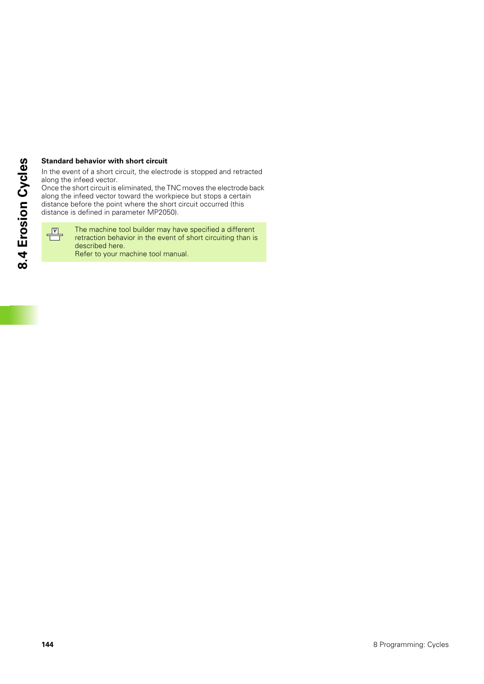 4 er osion cy cles | HEIDENHAIN TNC 406 User Manual | Page 165 / 289