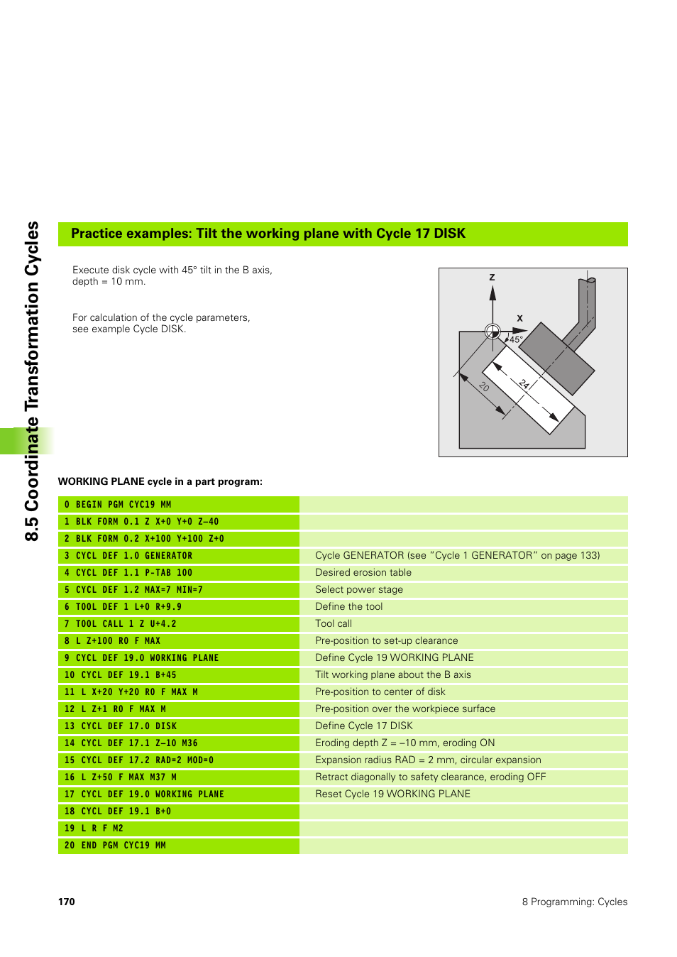 5 coor dinat e t ransf or mation cy cles | HEIDENHAIN TNC 406 User Manual | Page 191 / 289